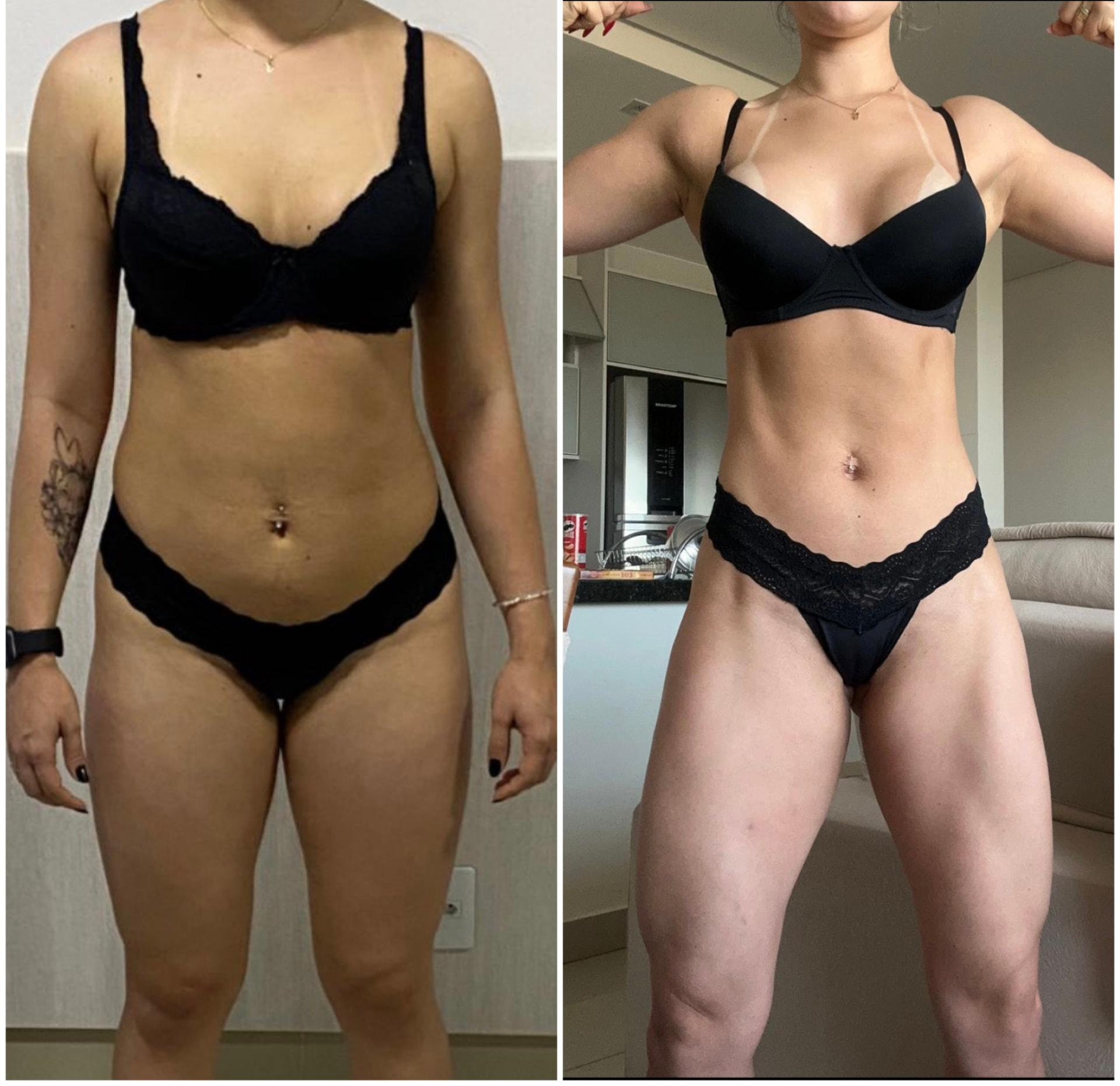 Antes e depois ilustrativo de Camila R.
