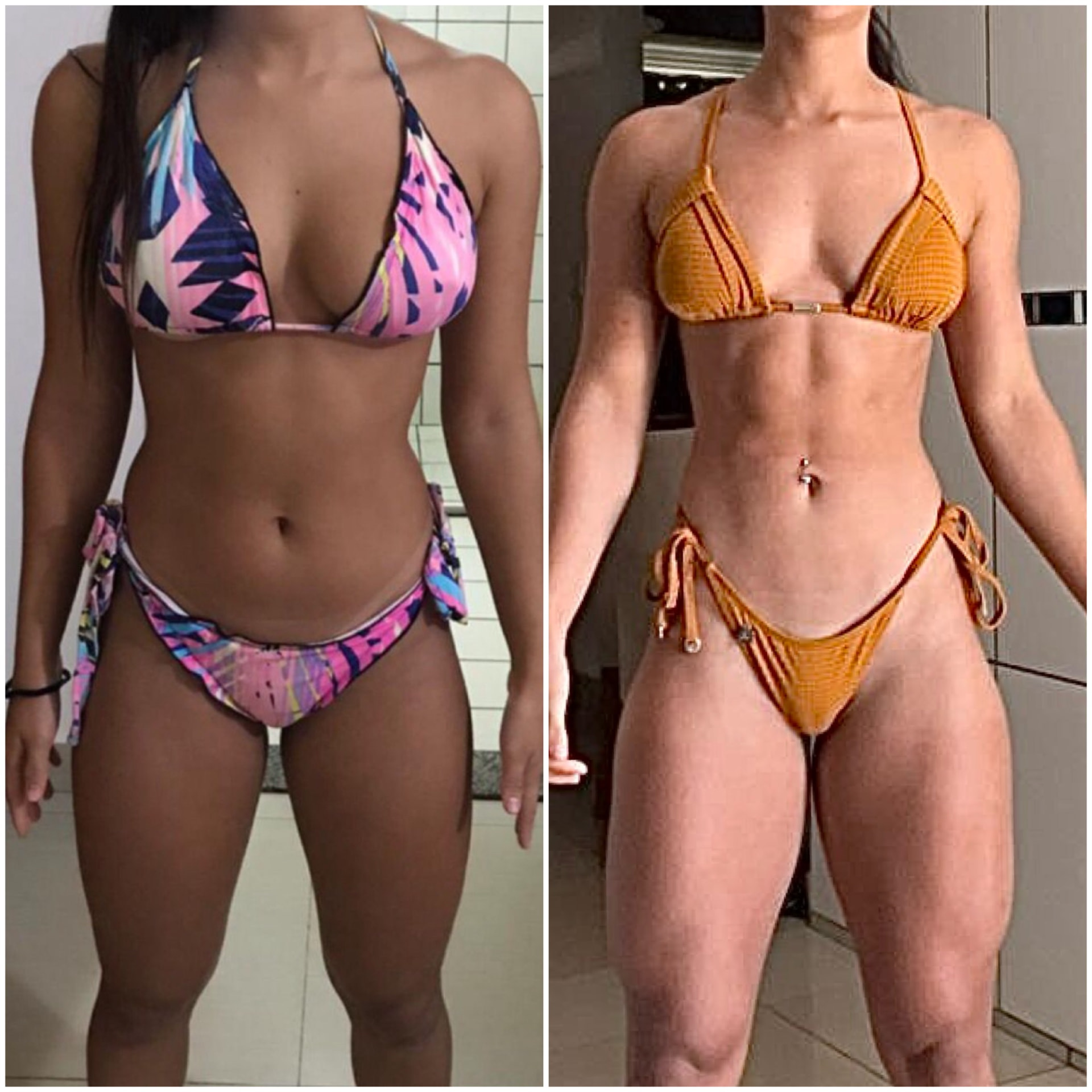 Antes e depois ilustrativo de Patrícia F.