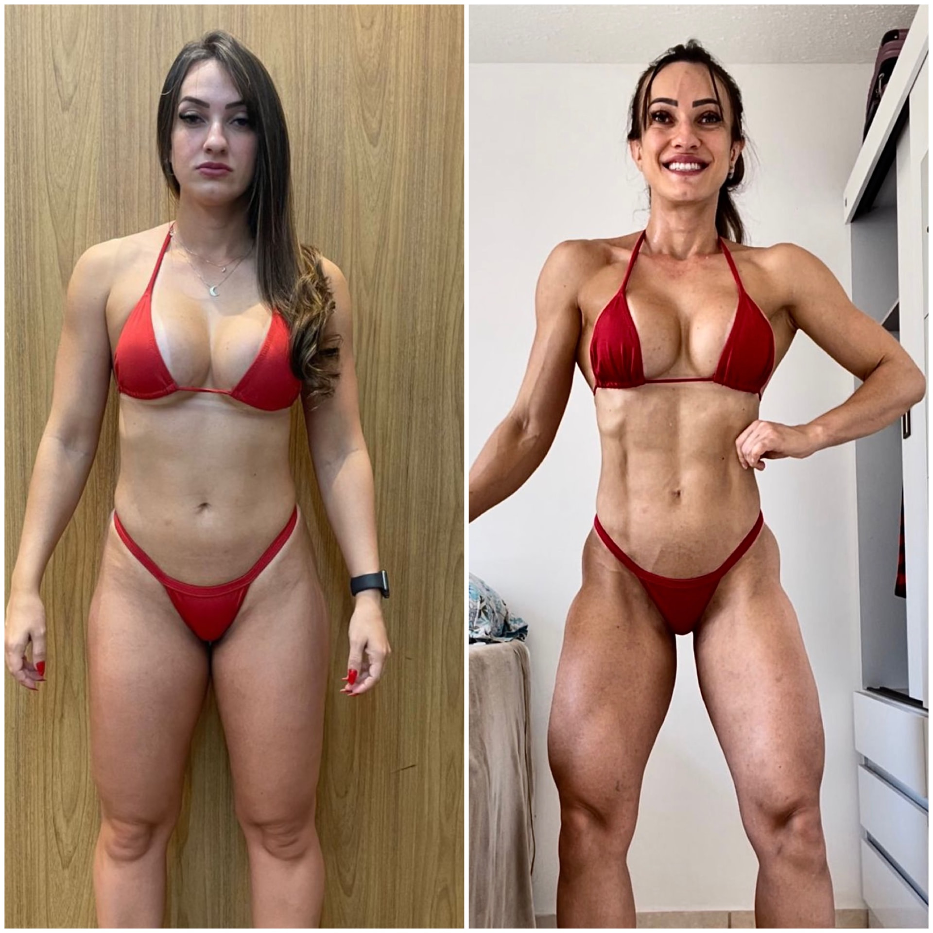 Antes e depois ilustrativo de Renata C.